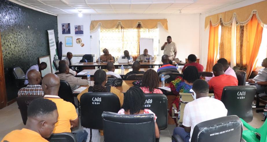 Dr. Arthur Bob Karnuah is introducing AfricaRice new Country Representative, Dr. Mustapha Gaye