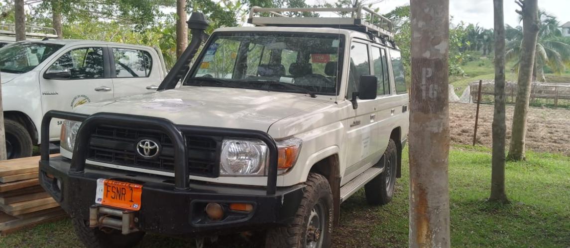 Toyota Land Cruiser Jeep donated to CARAI by Feed The Future  