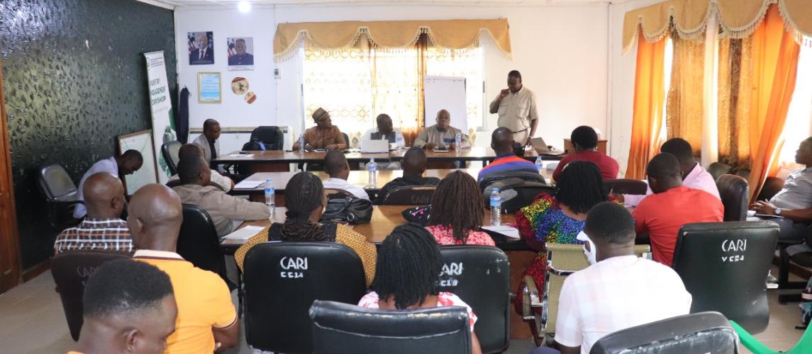 Dr. Arthur Bob Karnuah is introducing AfricaRice new Country Representative, Dr. Mustapha Gaye