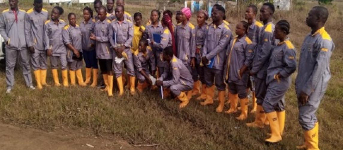 Flashback: Mercy Ships Food for Life Trainees are prepared to produce different juices from fruits. CARII/2022/Mark B. Newa