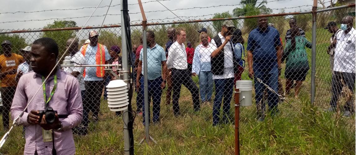 Flashback: Ambassador McCarthy and the delegation toured the Weather Station at CARI.