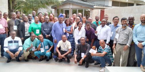  Partners, stakeholders (local and international), and participants at the two high-level engagement workshops at a local hotel in Monrovia. Photo credit: Mark B. Newa/CARI