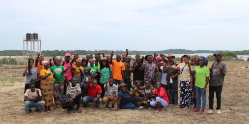 The RESADE‑CARI team, students from Grand Bassa University’s College of Agriculture and Food Science, and cooperative farmers from Grand Bassa and Bong arrive at the Best Practice Hub in Buchanan for hands‑on practical sessions.