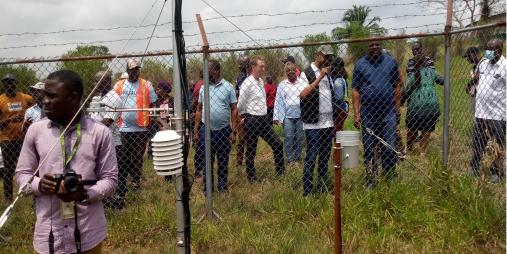 Flashback: Ambassador McCarthy and the delegation toured the Weather Station at CARI.